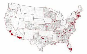 Map of the US