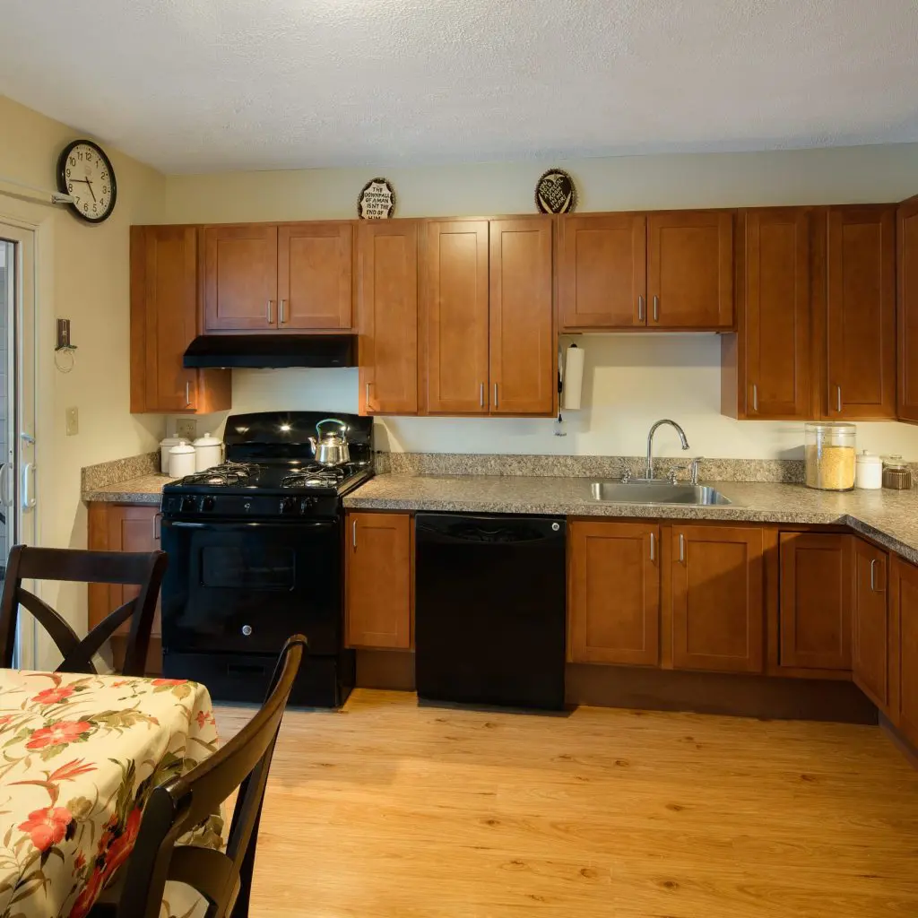 accessible kitchen with removable cabinets