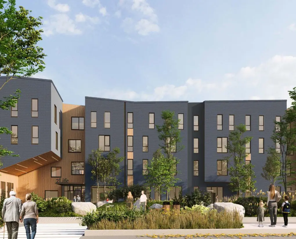 Street view rendering of the Solimine House.