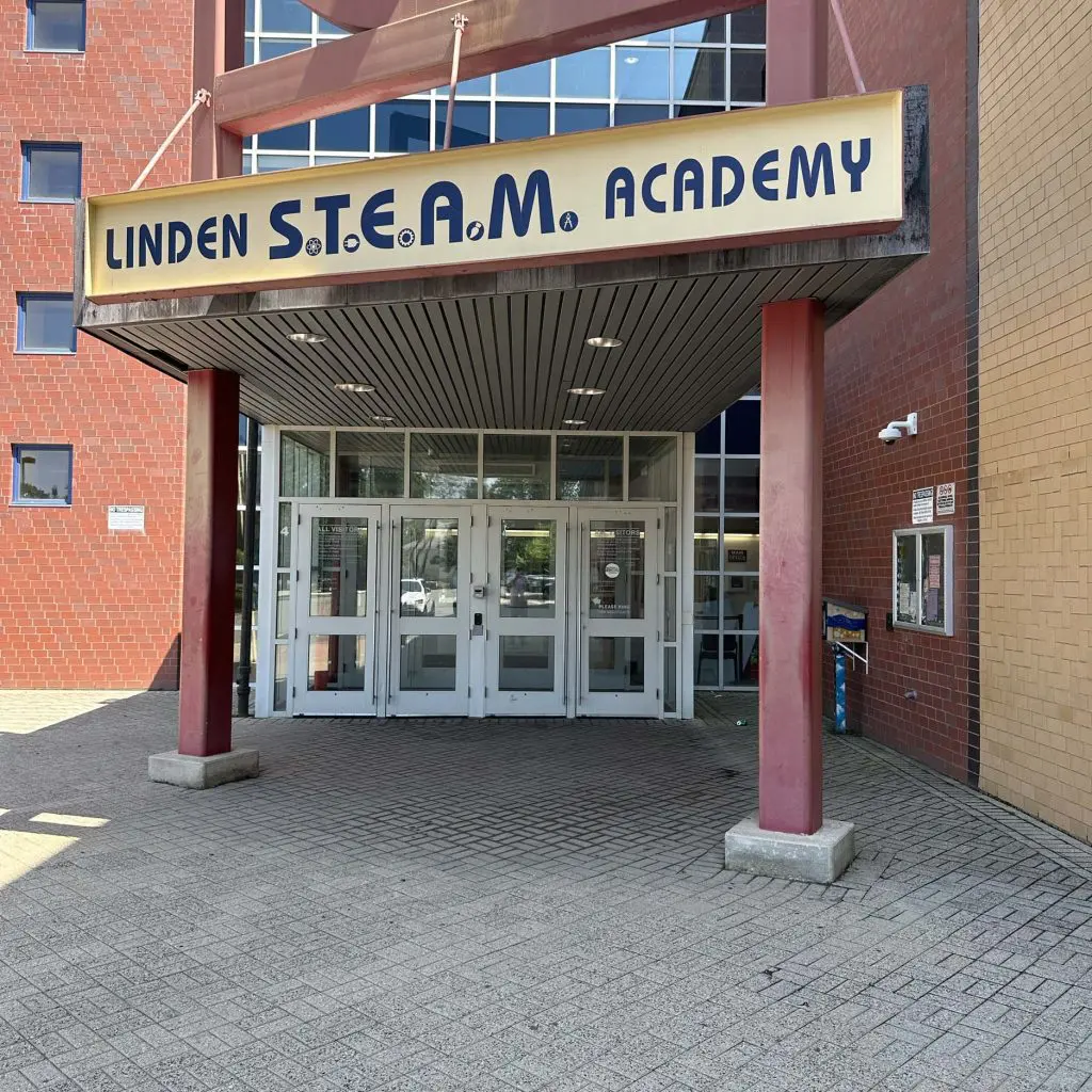 Entrance to Linden STEAM Academy.