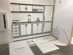 full scale diagrams of turning space in micro unit