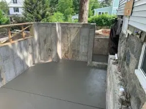 image of freshly poured concrete floor