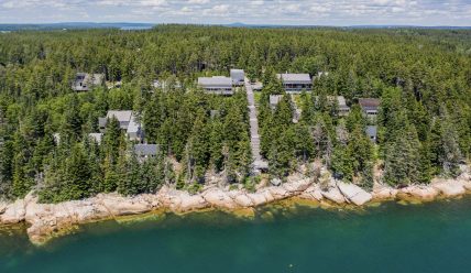 Drone view of Haystack Mountain School of Crafts.